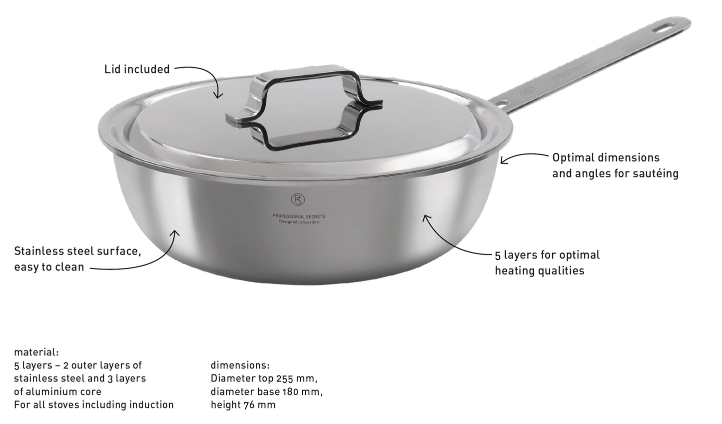 Sauteuse - the French wok, 3 liters