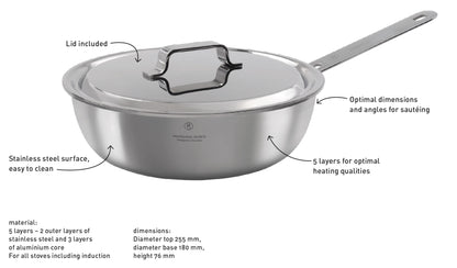 Sauteuse - Fransız wok tava, 3 litre